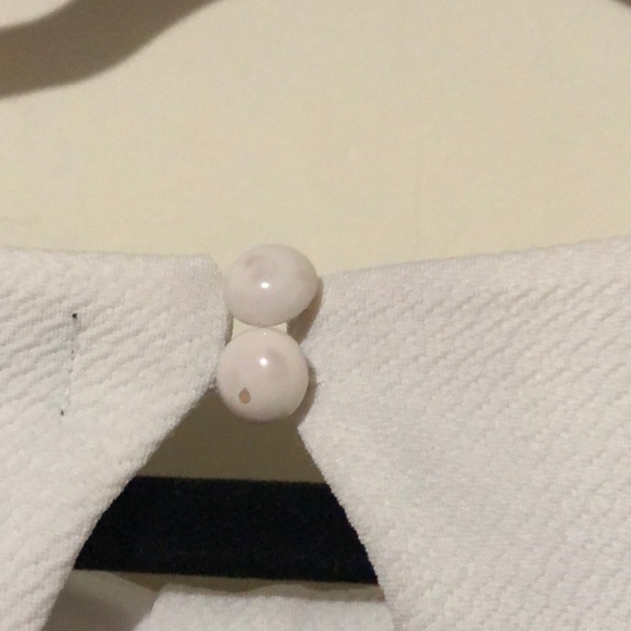 Cut Out Black and White Tuxedo A-Line Dress - Picture 3 of 6